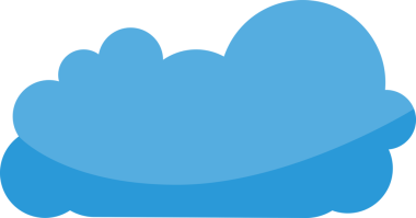 Mavi Bulut Çizimi Clipart