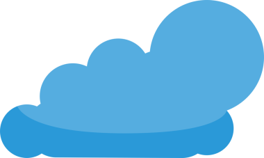Mavi Bulut Çizimi Clipart