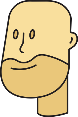 Sakallı Adam Avatar Clipart