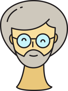 Sakallı Adam Avatar Clipart