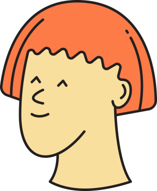 Erkek Yüzlü Avatar İllüstrasyonu