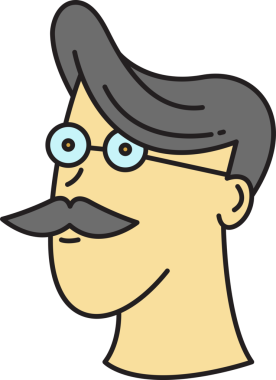 Sakallı Adam Avatar Clipart