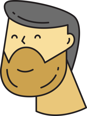 Sakallı Adam Avatar Clipart