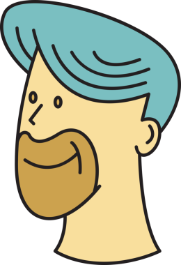 Sakallı Adam Avatar Clipart