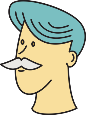 Sakallı Adam Avatar Clipart