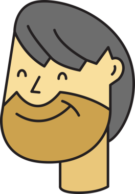 Sakallı Adam Avatar Clipart