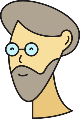 Sakallı Adam Avatar Clipart