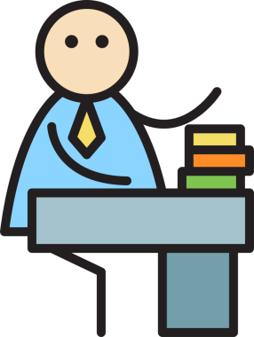 İş adamı Masa Çubuğu Figürü üzerinde çalışıyor