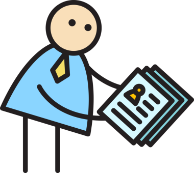 İşadamı İş Bulma Uygulama Çubuğu Figürü