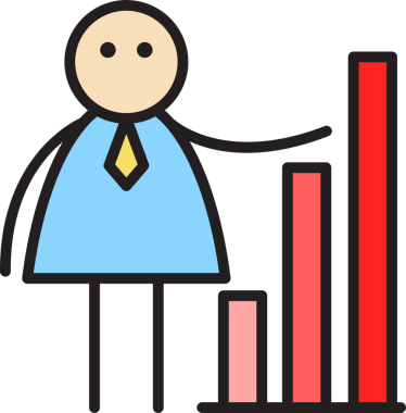 İş adamı ve Çizelge Çubuğu Figürü