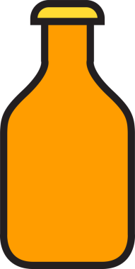 Şişe Paketleme Simgesi İllüstrasyonu