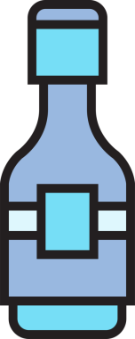 Şişe Paketleme Simgesi İllüstrasyonu