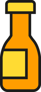 Şişe Paketleme Simgesi İllüstrasyonu