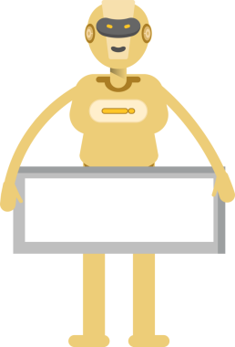 İnsansı Robot Karakteri Clipart