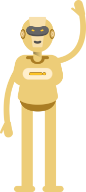 İnsansı Robot Karakteri Clipart