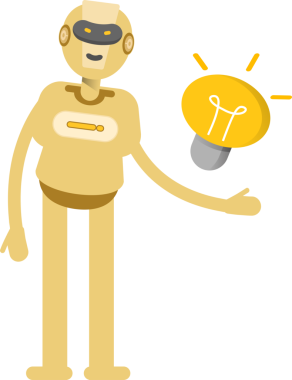 İnsansı Robot Karakteri Clipart