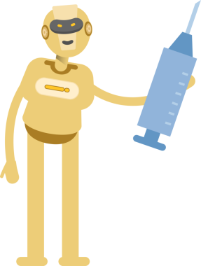 İnsansı Robot Karakteri Clipart