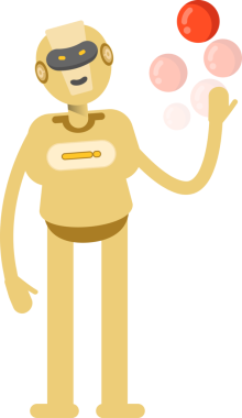 İnsansı Robot Karakteri Clipart