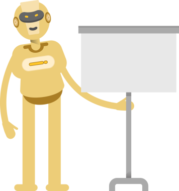 İnsansı Robot Karakteri Clipart