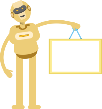 İnsansı Robot Karakteri Clipart