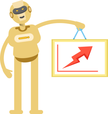 İnsansı Robot Karakteri Clipart