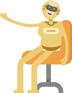 İnsansı Robot Karakteri Clipart