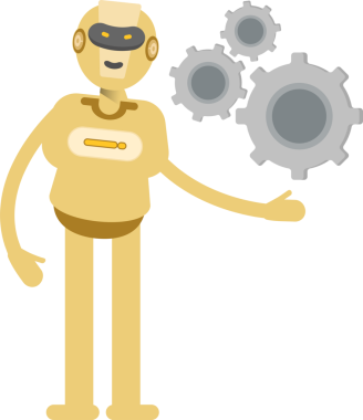 İnsansı Robot Karakteri Clipart