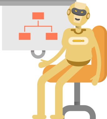 İnsansı Robot Karakteri Clipart