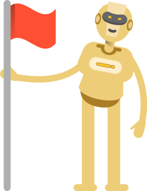 İnsansı Robot Karakteri Clipart