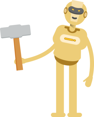 İnsansı Robot Karakteri Clipart