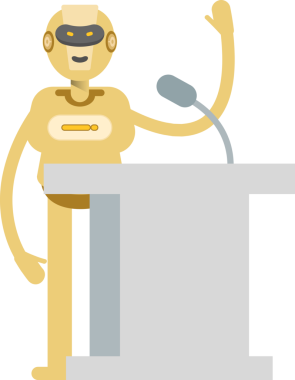 İnsansı Robot Karakteri Clipart