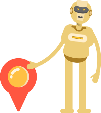 İnsansı Robot Karakteri Clipart