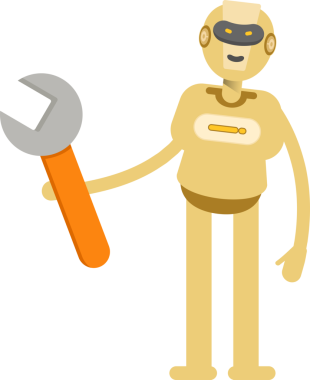 İnsansı Robot Karakteri Clipart