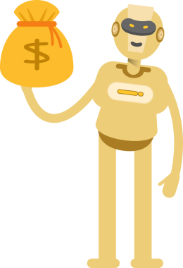 İnsansı Robot Karakteri Clipart