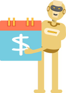 İnsansı Robot Karakteri Clipart