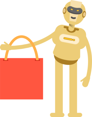 İnsansı Robot Karakteri Clipart