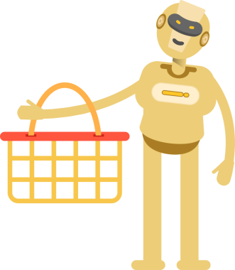 İnsansı Robot Karakteri Clipart