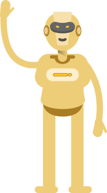 İnsansı Robot Karakteri Clipart