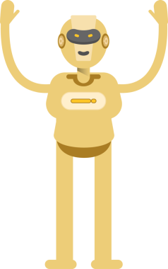 İnsansı Robot Karakteri Clipart