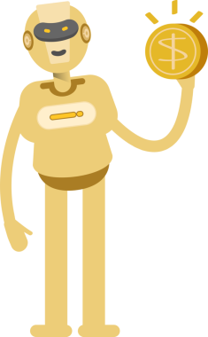 İnsansı Robot Karakteri Clipart