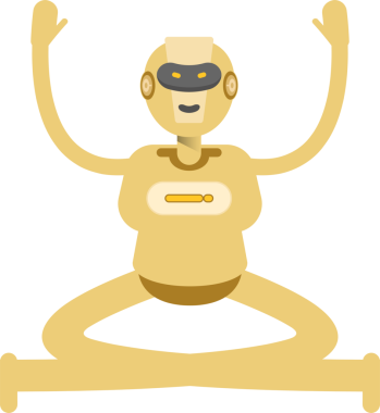 İnsansı Robot Karakteri Clipart