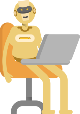 İnsansı Robot Karakteri Clipart