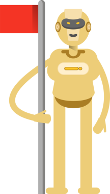 İnsansı Robot Karakteri Clipart