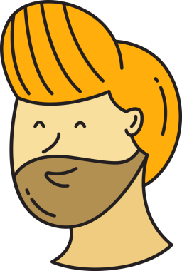 Sakallı Adam Yüzü Çizimi