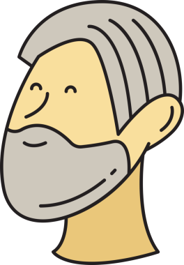 Sakallı Adam Yüzü Çizimi