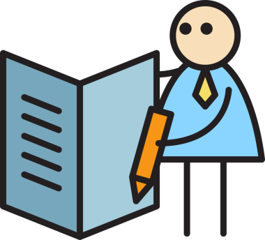 İş adamı Kitap Çubuğu Şekline Yazıyor