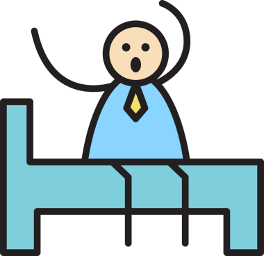 İş Adamı Yatak Çubuğu Şeklinde Uyanıyor