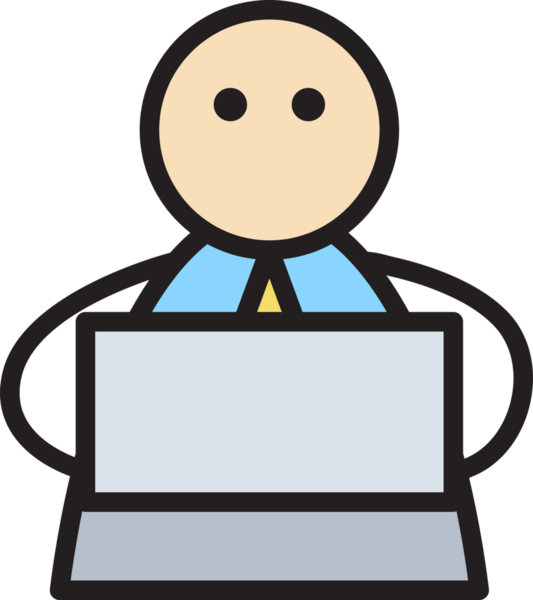 İş adamı Laptop Çubuğu Figürü üzerinde çalışıyor