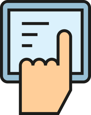 Tablet Simgesine El Parmağı Dokunuşu