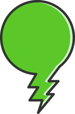 Yeşil Konuşma Baloncuğu İllüstrasyonu